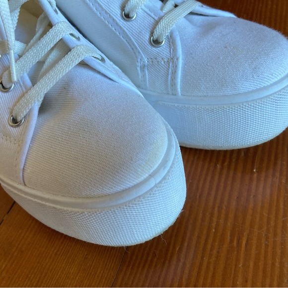 Shelly’s London Funcluo Platform Sneakers White Canvas 39 8 7.5 8.5 Shellys - Picture 15 of 16